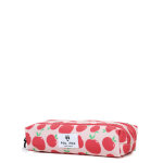 Trousse pol fox pom pom - 2 compartiments rouge rose