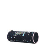 Trousse ronde cheval wild flowers bleu