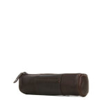 Trousse ronde en cuir the chesterfield brand mossley lea marron