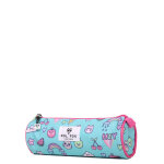 Trousse ronde pol fox kawaii turquoise bleu