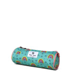 Trousse ronde pol fox rainbow rose / vert