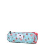 Trousse ronde pol fox strawberry bleu rose