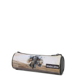 Trousse ronde star wars le mandalorien desert beige / gris