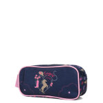Trousse stalla bianca cow girl - 2 compartiments bleu