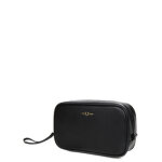 Trousse de toilette en cuir fred perry burnished leather wash bag black noir Trousse de toilette en cuir fred perry burnished leather wash bag black noir