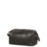 Trousse de toilette en cuir g�rard h�non golf choco marron