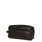 Trousse de toilette en cuir g�rard h�non manhattan choco marron