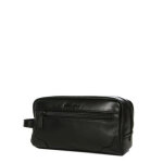 Trousse de toilette en cuir gérard hénon manhattan noir Trousse de toilette en cuir gérard hénon manhattan noir