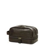 Trousse de toilette en cuir g�rard h�non renaissance choco marron