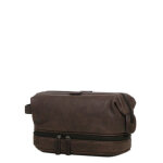 Trousse de toilette grard hnon vintage - 2 compartiments choco marron