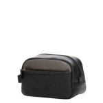 Trousse de toilette hexagona duo noir / taupe