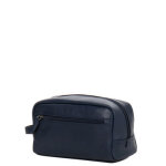 Trousse de toilette en cuir katana attitude marine bleu