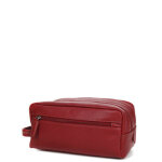Trousse de toilette en cuir katana charm - 2 compartiments rouge