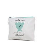 Trousse de toilette derri�re la porte paix ma nounou blanc