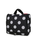 Trousse de toilette reisenthel toiletbag dots white noir