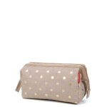 Trousse de toilette reisenthel travelcosmetic metallic dots coffee beige