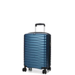 Valise cabine extensible roncato wave dlx slim 55 cm denim bleu