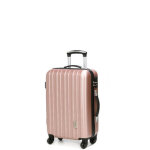 Valise cabine rigide 4 roues travel's classic 54 cm rose gold