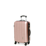 Valise cabine rigide 4 roues travel's classic 54 cm rose gold
