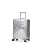 Valise cabine rigide american tourister soundbox alu 55 cm silver gris