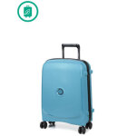Valise cabine rigide delsey belmont plus eco slim 55 cm bleu zinc solde