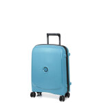 Valise cabine rigide delsey belmont plus eco slim 55 cm bleu zinc