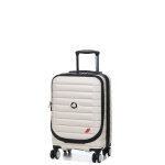 Valise cabine rigide delsey elegance 55 cm - poche ivoire blanc