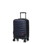 Valise cabine rigide delsey elegance 55 cm - poche marine profond bleu