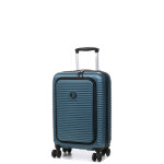 Valise cabine rigide delsey freestyle 55 cm - front opening bleu