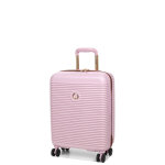 Valise cabine rigide delsey freestyle slim 55x40x20 cm pivoine rose