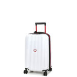 Valise cabine rigide delsey x alfa romeo f1 securitime zip 55 cm blanc