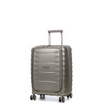 Valise cabine rigide extensible airtex canopus 54 cm - poche champagne beige