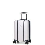Valise cabine rigide extensible delsey cadence 55 cm ivoire / marine blanc