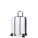 Valise cabine rigide extensible delsey cadence slim 54. 5 cm ivoire / marine blanc
