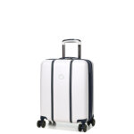 Valise cabine rigide extensible delsey cadence slim 54. 5 cm ivoire / marine blanc