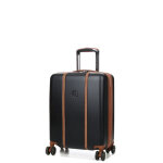 Valise cabine rigide extensible delsey cadence slim 54. 5 cm noir / marron Valise cabine rigide extensible delsey cadence slim 54. 5 cm noir / marron