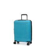 Valise cabine rigide extensible delsey lutece se slim 55 cm bleu paon
