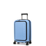 Valise cabine rigide extensible delsey securitime zip 55x35x25 cm bleu lavande