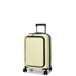 Valise cabine rigide extensible delsey securitime zip 55x35x25 cm jaune pale