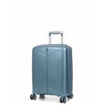Valise cabine rigide extensible jump eva 55 x 40 x 20 cm bleu ciel