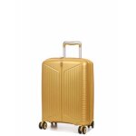 Valise cabine rigide extensible jump eva 55 x 40 x 20 cm jaune