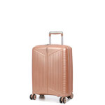 Valise cabine rigide extensible jump eva 55 x 40 x 20 cm rose ple