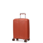 Valise cabine rigide extensible jump eva 55 x 40 x 20 cm terracotta marron