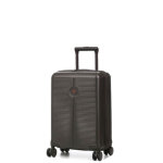 Valise cabine rigide extensible jump hendaye 55 x 35 x 20 cm mokka marron