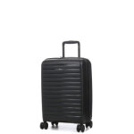 Valise cabine rigide extensible jump striper 55x35x20 cm anthracite gris
