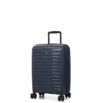 Valise cabine rigide extensible jump striper 55x35x20 cm bleu fonc