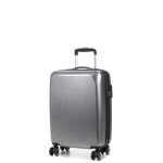 Valise cabine rigide extensible lys bergen 55 cm argent gris