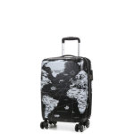 Valise cabine rigide extensible lys mappemonde 55 cm noir blanc Valise cabine rigide extensible lys mappemonde 55 cm noir blanc