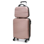 Valise cabine rigide extensible lys sedona 55 cm et vanity rose gold