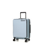 Valise cabine rigide extensible samsonite restackd 55 cm - poche fog blue bleu